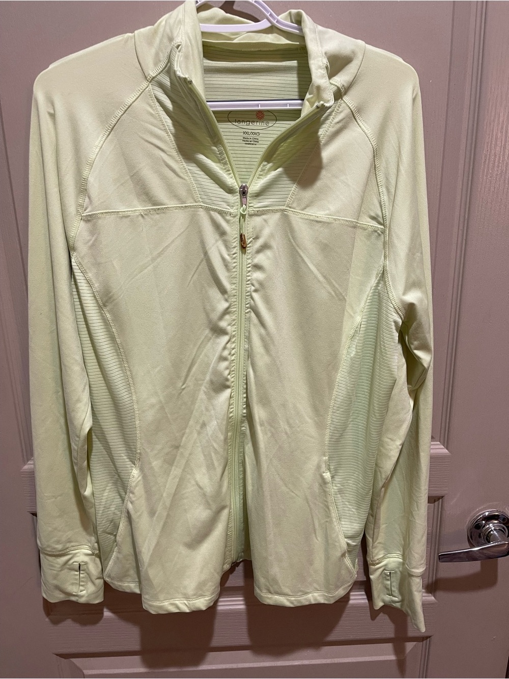 Tangerine Women's Light Lime Full-Zip Hoodie size XXL - Picture 2 of 4